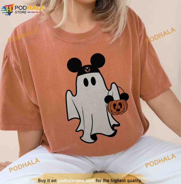 Mickey Ghost Comfort Colors Halloween Shirt, Halloween Family Matching Shirt