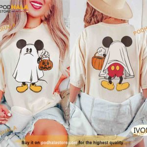 Mickey Ghost Disney Halloween Comfort Colors Shirt, Mickey's Not So Scary Tee