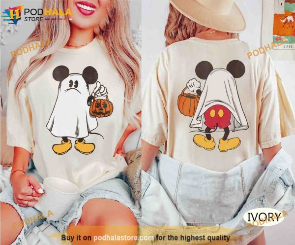 Mickey Ghost Disney Halloween Comfort Colors Shirt, Mickey’s Not So Scary Tee