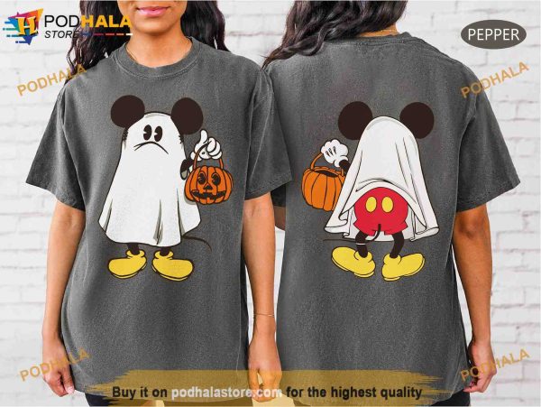 Mickey Ghost Disney Halloween Comfort Colors Shirt, Mickey’s Not So Scary Tee