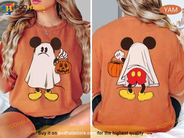 Mickey Ghost Disney Halloween Comfort Colors Shirt, Mickey’s Not So Scary Tee