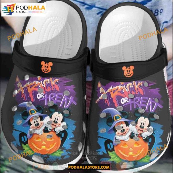 Mickey Mouse And Minnie Mouse Trick or Treat Halloween Crocs, Halloween Gift Ideas
