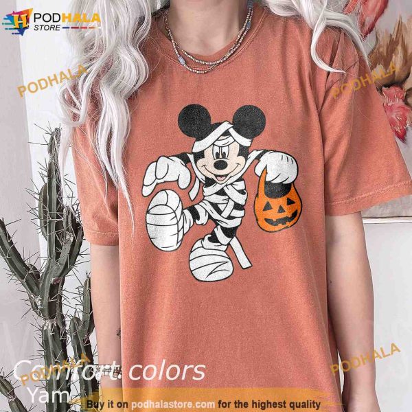 Mickey Mummy Pumpkin Halloween Comfort Colors Shirt, Mickey Spooky Shirt