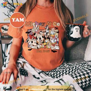 Mickey and Co Halloween Comfort Colors Shirt, Mickey and Friends Disney Shirt