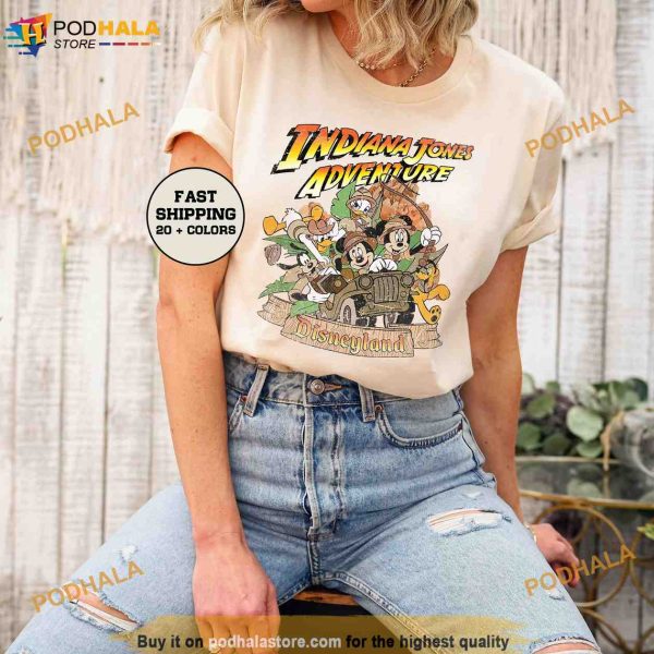 Mickey and Friends Indiana Jones Adventure Disneyland Comfort Colors Shirt