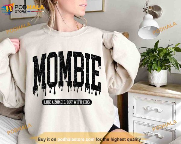 Mombie Mom Halloween Sweatshirt, Spooky Mom Shirt, Momster Sweatshirt