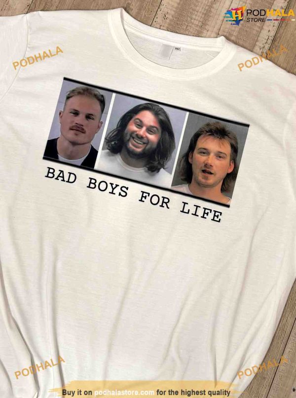 Morgan Wallen – Koe Wetzel – Zach Bryan Bad Boys for Life Mugshot Shirt