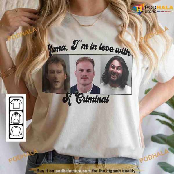 Morgan Wallen Zach Bryan Koe Wetzel Mugshot Bootleg 90s Shirt, Mama Im in Love With A Criminal