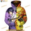Naruto And Sasuke Anime 3D Hoodie, Gifts For Anime Lovers, Gifts For Naruto Lovers