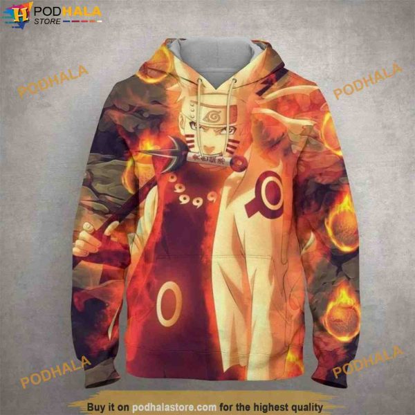Naruto Anime All Over Print 3D Hoodie Gift For Fans, Gifts For Naruto Lovers