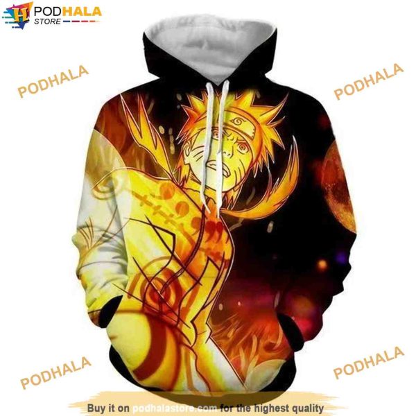 Naruto Anime Gift All Over Print 3D Hoodie, Gifts For Naruto Lovers