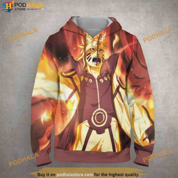 Naruto Gift All Over Print 3D Hoodie For Anime Lovers, Gifts For Naruto Lovers