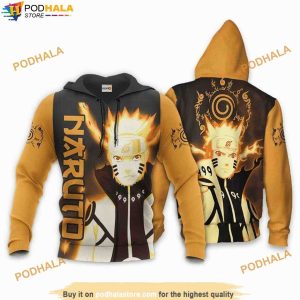 Naruto Kurama Anime Manga 3D Hoodie, Gifts For Naruto Lovers