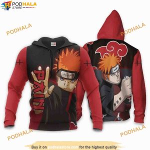 Naruto Pain Akatsuki Anime Manga 3D Hoodie, Gifts For Naruto Lovers
