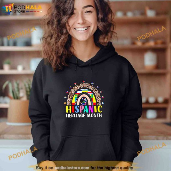 National Hispanic Heritage Month Rainbow All Countries Flags Shirt