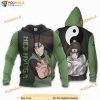 Neji Hyuga Naruto Anime Manga 3D Hoodie, Gifts For Naruto Lovers