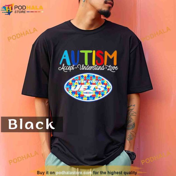 New York Jets autism awareness knowledge power Comfort Colors Shirt