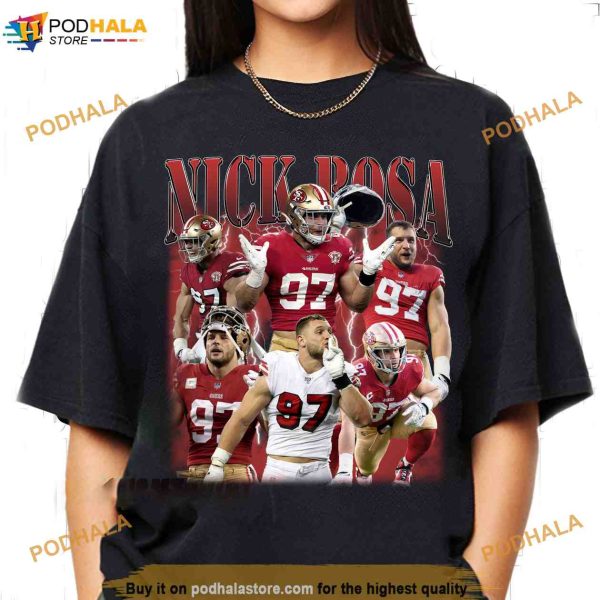 Nick Bosa Classic 90s Retro TShirt, San Francisco 49Ers Shirt