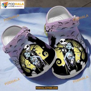 Nightmare Halloween Crocs Classic Clogs Shoes Jack Skellington and Sally, Halloween Gift Ideas