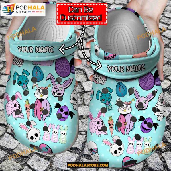 Personalized Creepy Cute Spooky Easter Adults Kids Halloween Crocs