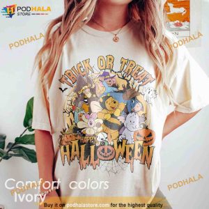 Pooh Halloween Comfort Colors Shirt Winnie the Pooh Trick or Treat Disney 3