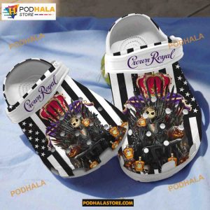 Pumpkin King Crown Royal Jack Skeleton Halloween Crocs Clogs Shoes