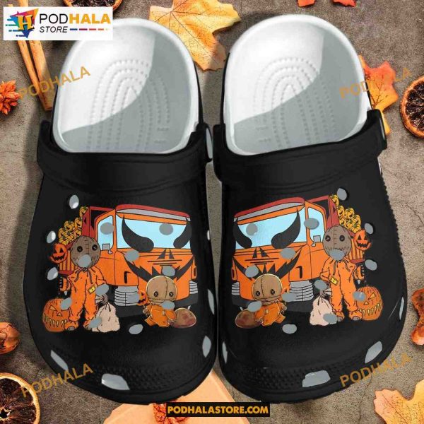 Pumpkin Truck Crocband Clogs Shoes Halloween Crocs, Halloween Gift Ideas