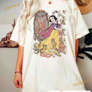 Retro 90s Snow White Comfort Colors Shirt Seven Dwarfs Disneyworld Disney lover gift 2
