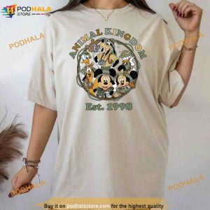 Retro Disney Animal Kingdom 1998 Comfort Colors Shirt Mickey and Friends Safari Shirt 2