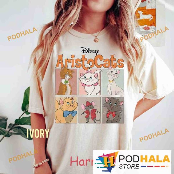 Retro Disney Aristocats Comfort Colors Shirt, Cat Lover Marie Disneyland Family Trip