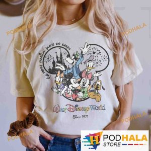 Retro Disneyland Est 1971 Comfort Colors Shirt, Mickey Friends Vintage Disneyland Tee