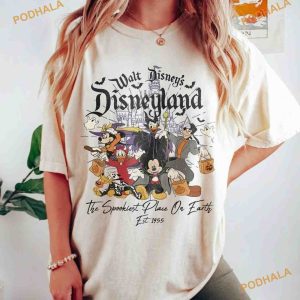 Retro Disneyland Halloween Comfort Colors Shirt, Mickey Friends Halloween Party Tee