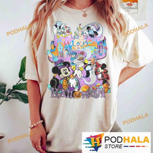 Retro Disneyland Halloween Comfort Colors Shirt, Spooky Season Disney Trip Tee