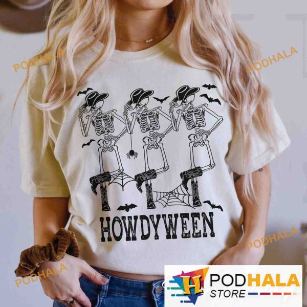 Retro Howdyween Comfort Colors Shirt, 2023 Halloween Town Fall Pumpkin Horror Movie Tees