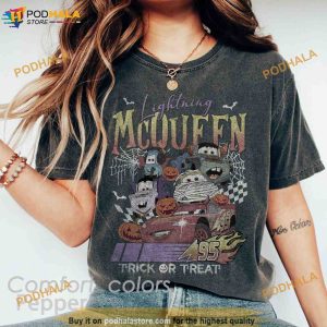 Retro Lightning McQueen Halloween Comfort Colors Shirt Disney Cars Halloween Shirt 2