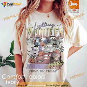 Retro Lightning McQueen Halloween Comfort Colors Shirt Disney Cars Halloween Shirt 3