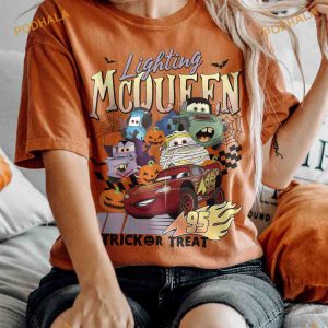 Retro McQueen Disney Cars Halloween Shirt, McQueen Comfort Colors Tee