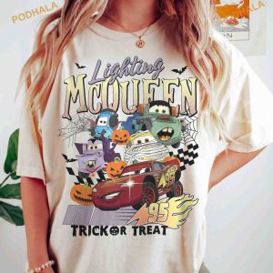 Retro McQueen Disney Cars Halloween Shirt McQueen Comfort Colors Tee 2
