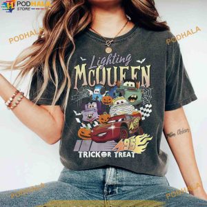 Retro McQueen Disney Cars Halloween Shirt McQueen Comfort Colors Tee 3