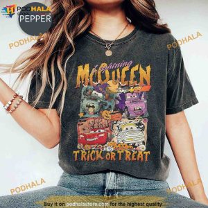 Retro McQueen Disney Halloween Comfort Colors Shirt, Disneyland Halloween Tee