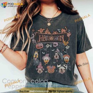 Retro Mickey And Friends Comfort Colors Halloween Shirt Disney Family Matching Shirt 2