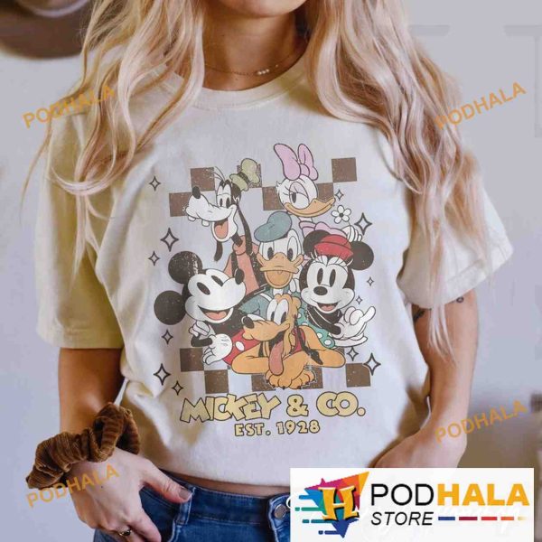 Retro Mickey & Co 1928 Comfort Colors Shirt, Mickey Friends Vintage Disneyland Walt Disney