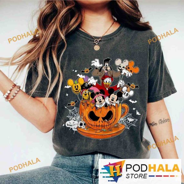 Retro Mickey Friends Halloween 2023 Comfort Colors Shirt, Disney Family Halloween Match