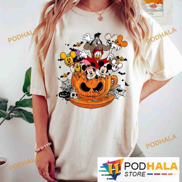 Retro Mickey Friends Halloween 2023 Comfort Colors Shirt, Disney Family Halloween Match