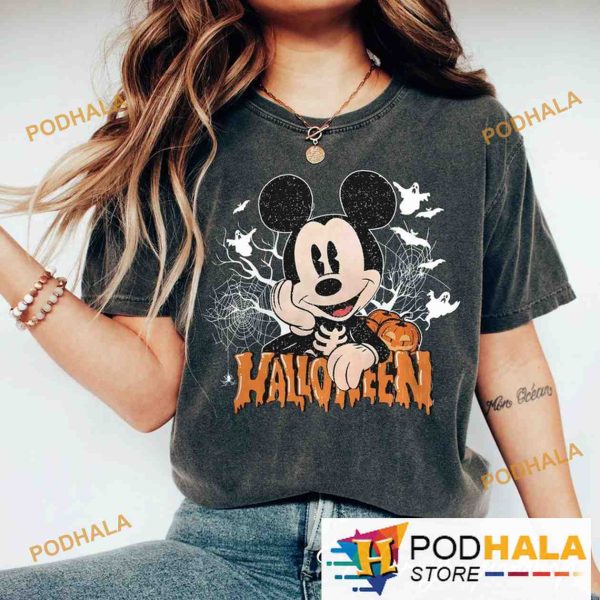 Retro Mickey Mouse Halloween Comfort Colors Shirt, Spooky Season Pumpkin Mickey