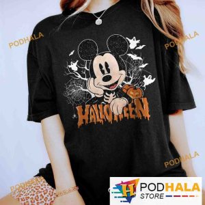 Retro Mickey Mouse Halloween Comfort Colors Shirt Spooky Season Pumpkin Mickey 3