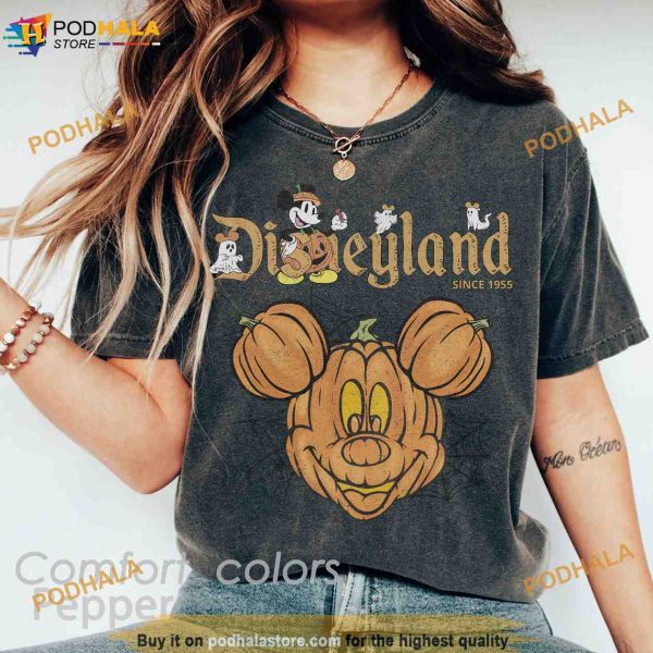 Retro Mickey Pumpkins Comfort Colors Shirt, Disneyland Est 1955 Shirt
