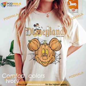 Retro Mickey Pumpkins Comfort Colors Shirt Disneyland Est 1955 Shirt 2