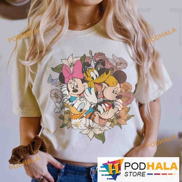 Retro Mickey and Friends Comfort Colors Shirt, Mickey Friends Vintage Disneyland Disney World