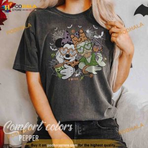 Retro Minnie and Daisy Face Comfort Colors Halloween Shirt, Disney Halloween Shirt